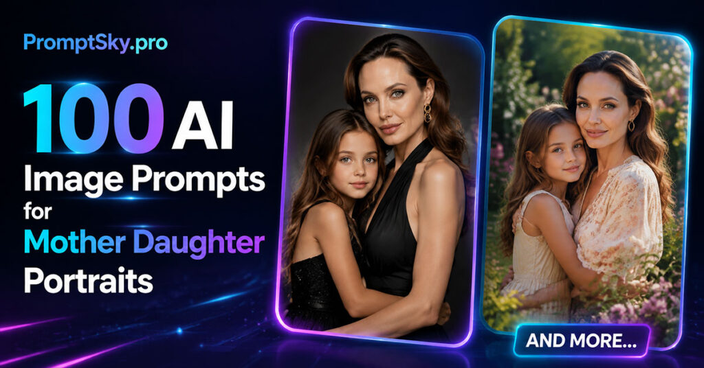 100 AI Image Prompts for Mother Daughter Portraits
