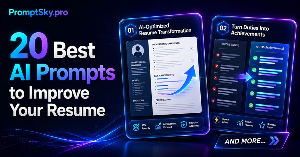 20 AI Prompts to Improve Your Resume and Get More Interviews