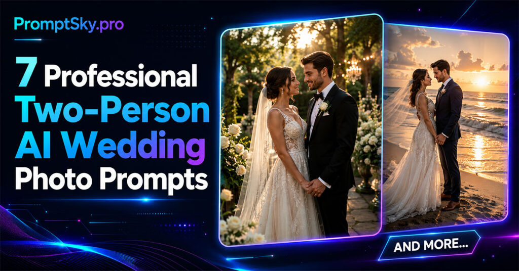 7 Professional Two-Person AI Wedding Photo Prompts