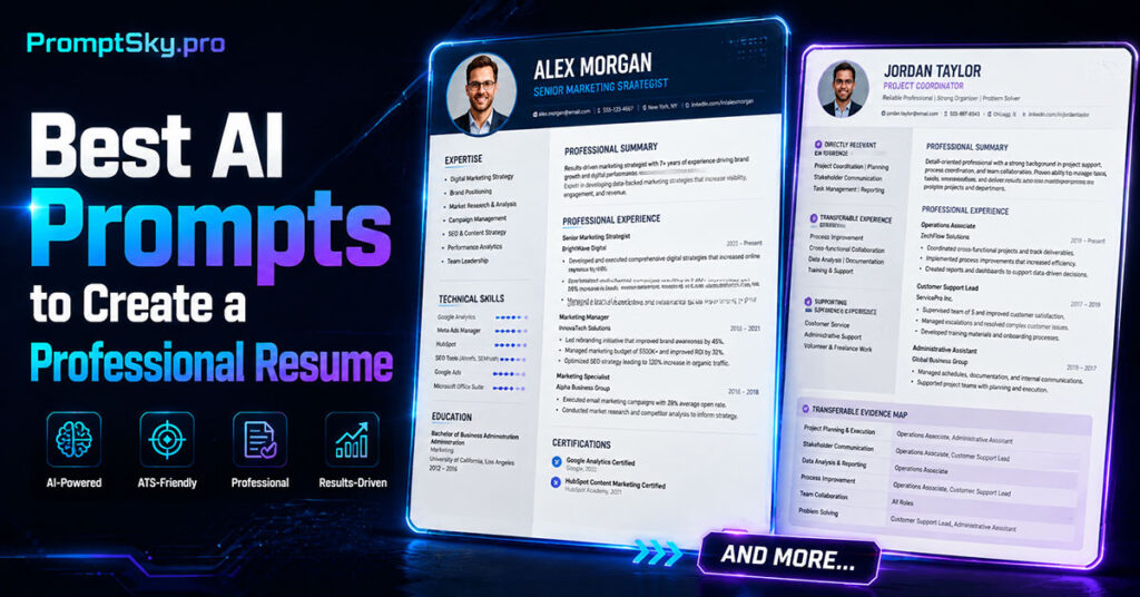 Best AI Prompts to Create a Professional Resume