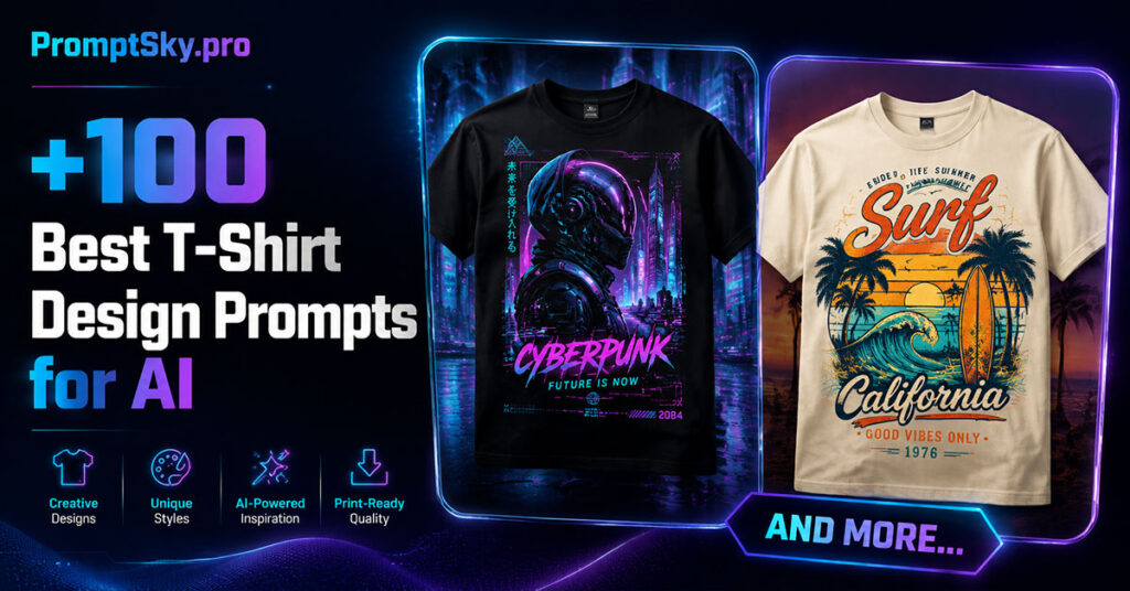 Best T-Shirt Design Prompts for AI