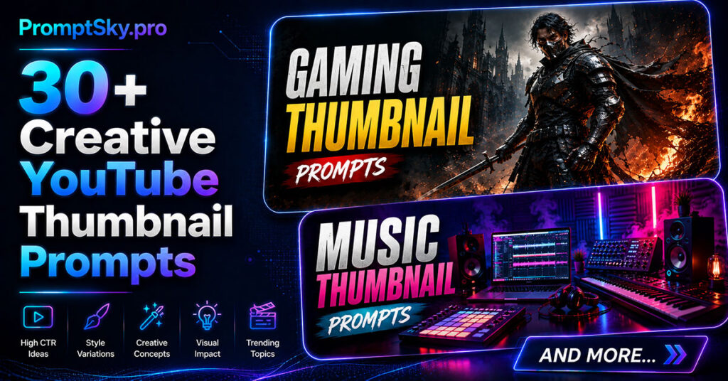 10 Creative YouTube Thumbnail Prompts for Every Content Creator