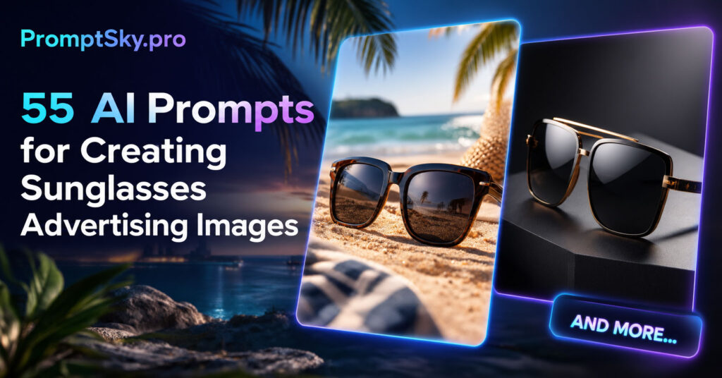 55 AI Prompts for Creating Sunglasses Advertising Images